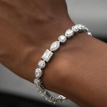 Pulsera Pavé de Diamantes Mixtos