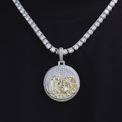 Colgante Iced Atlanta en oro blanco