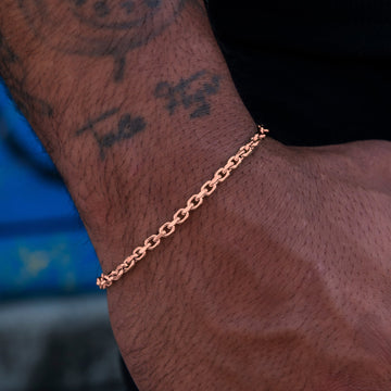 3.6MM Open Box Bracelet in Rose Gold