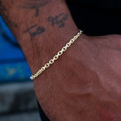 Pulsera Caja Abierta de 3.6MM en Oro Amarillo