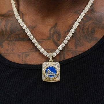 Golden State Warriors Championship Pendant - Yellow Gold