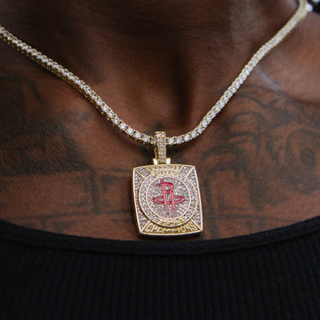 Dije del campeonato de los Houston Rockets - Oro amarillo