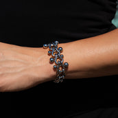 Circular Chain Bracelet in White Gold