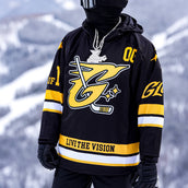 Camiseta de hockey negra y amarilla GLD