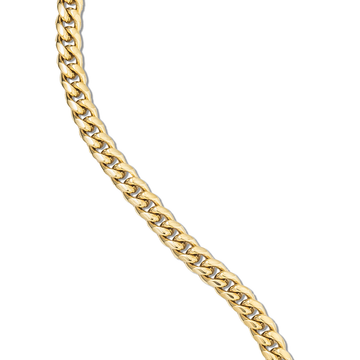 Cadena Cubana Miami de Oro Amarillo - 5mm