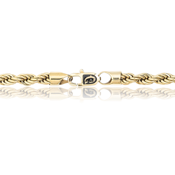 Rope Necklace in Yellow Gold- 6mm