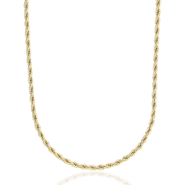 Rope Necklace in Yellow Gold - 4mm
