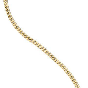 Cadena Micro Cubana de 3 mm en Oro Amarillo