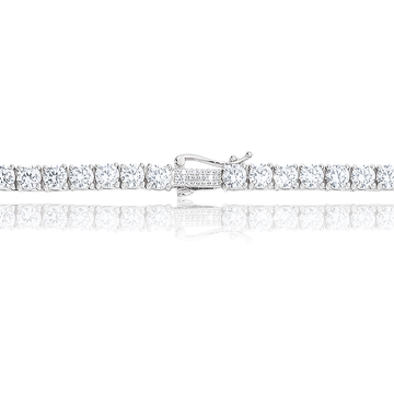 Diamond Tennis Chain in White Gold- 5mm
