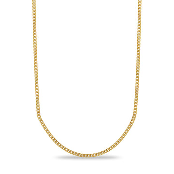 Micro Cubana Juvenil en Oro Amarillo - 3mm