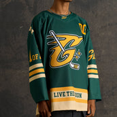 Camiseta de hockey GLD verde y amarilla