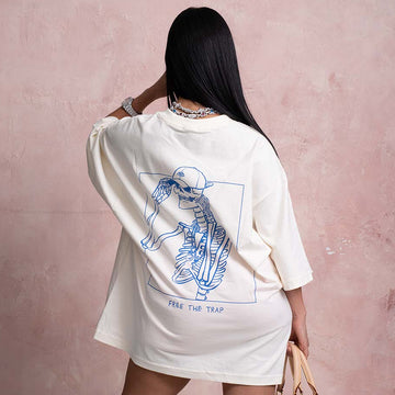 GLD Free the Trap Tee in Cream