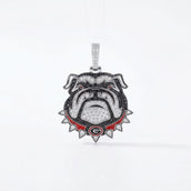 Georgia Bulldogs Mascot in White Gold