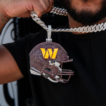 Colgante de casco oficial gigante de la NFL de los Washington Commanders