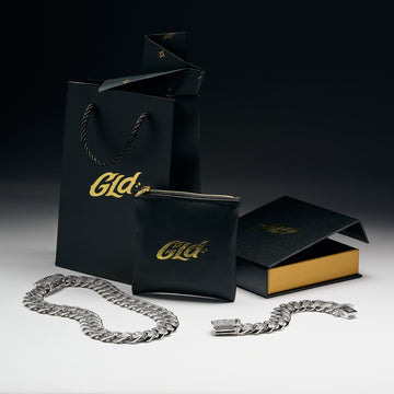 Paquete de regalo de cadena y pulsera cubana de diamantes en oro blanco - 12 mm