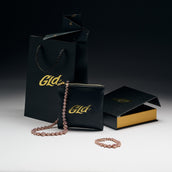 Conjunto de regalo de collar y pulsera de racimo de diamantes con corazón en oro rosa