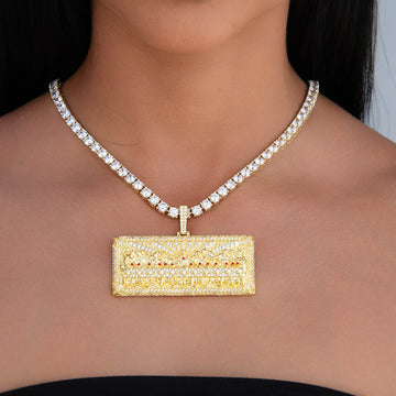 Large Iced The Last Supper Pendant in Yellow Gold