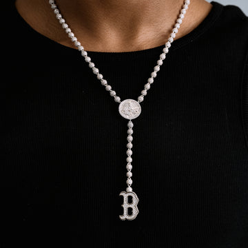 Boston Red Sox MLB Lariat Oficial en Oro Blanco
