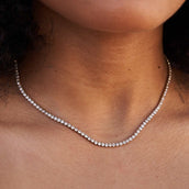 Collar de microtenis en oro amarillo