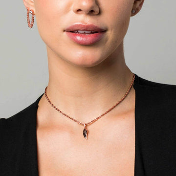 Micro Wing Pendant in Rose Gold