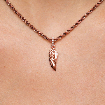 Micro Wing Pendant in Rose Gold