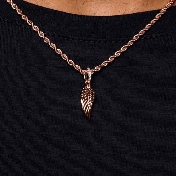 Micro Wing Pendant in Rose Gold
