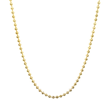 Moon Cut Ball Chain in Yellow Gold Vermeil - 2mm