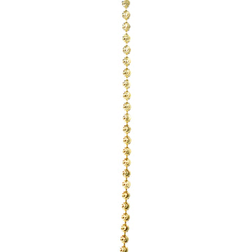 Cadena de bolas cortadas en luna de oro vermeil amarillo - 2mm