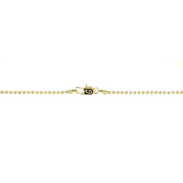 Cadena de bolas cortadas en luna de oro vermeil amarillo - 2mm