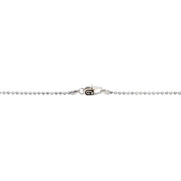 Cadena de bola cortada con luna en vermeil de oro blanco - 4 mm