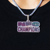 Iced 2025 NFC Champions Official NFL Pendant in White Gold