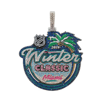 Colgante oficial de la NHL Winter Classic 2026 en oro blanco
