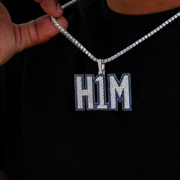 GLD X Malik Nabers H1M Pendant in White Gold