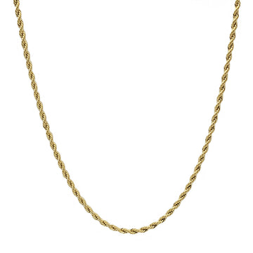 Cadena de Cuerda Juvenil de Oro Amarillo - 2mm