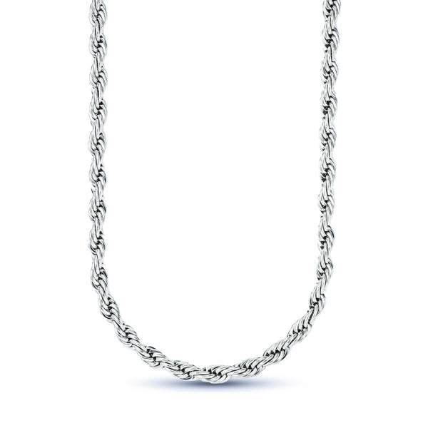 Rope Chain in Sterling Silver - 6mm