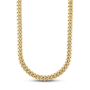 Miami Cuban Necklace in Hollow Yellow Gold - 8mm
