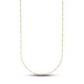 Figaro Chain in Hollow Yellow Gold - 2mm