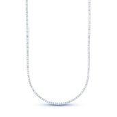 Cadena de tenis de moissanita para hombre en plata vermeil de oro blanco - 2 mm