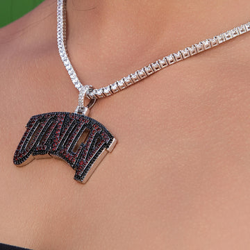 University of Nevada Las Vegas Official NCAA Logo Pendant in White Gold
