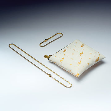 Adjustable Micro Tennis Chain + Bracelet Bundle with GLD Pouch in Yellow Gold - 2mm
