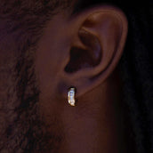 GLD Baguette Hoop Earrings in Yellow Gold