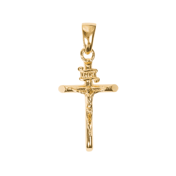 Conjunto de Cruz y Moneda en Oro Amarillo