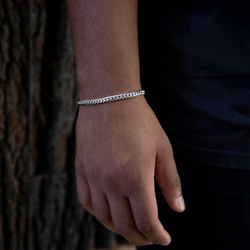 Cuban Link Bracelet in White Gold - 5mm - The GLD Shop
