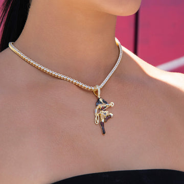 Colgante oficial de Wonder Woman de DC Comics en oro amarillo
