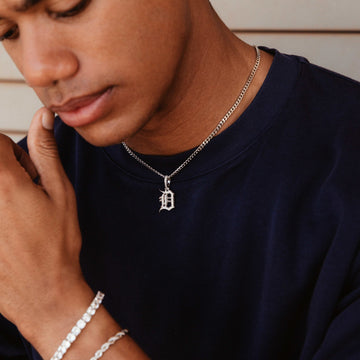Detroit Tigers Micro Pendant in White Gold - The GLD Shop