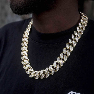 Diamond Cuban Link Chain in Yellow Gold - 19mm - The GLD Shop
