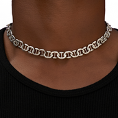 Adjustable Mariner Chain in White Gold - 9MM