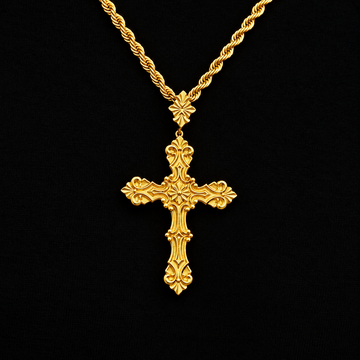 Medieval Cross Pendant in Yellow Gold