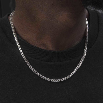Franco Chain in White Gold - 3mm - The GLD Shop