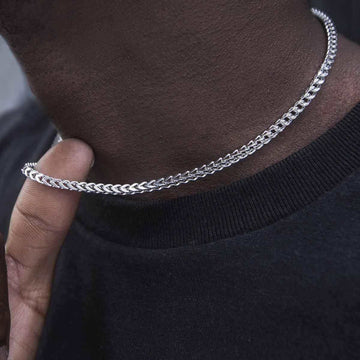 Franco Chain in White Gold - 3mm - The GLD Shop